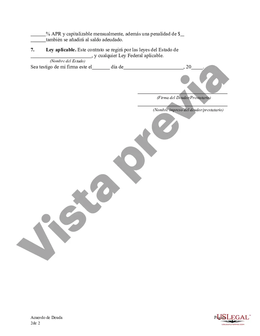 Preview Acuerdo de deuda