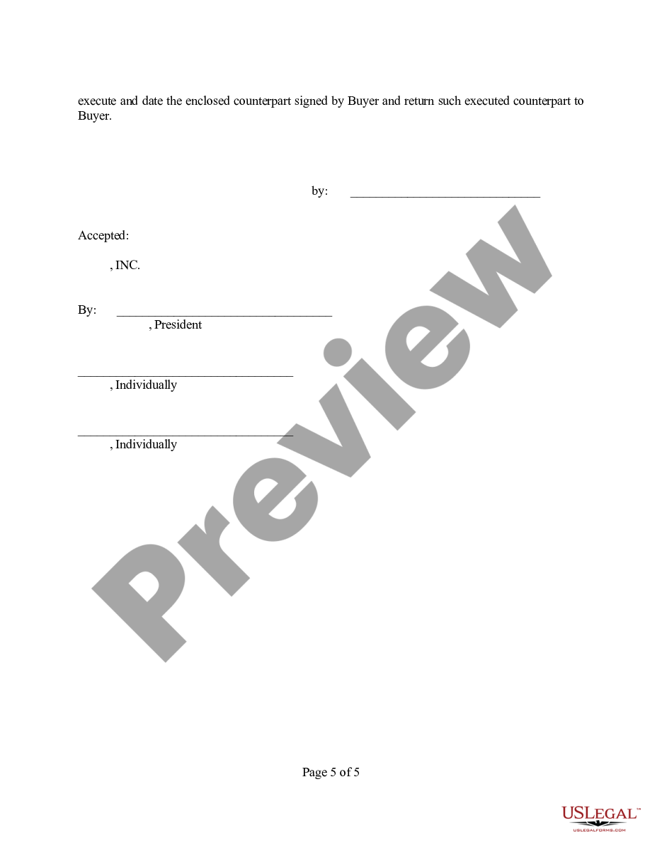 page 4 Sample Letter for Letter of Intent to Purchase Assets preview