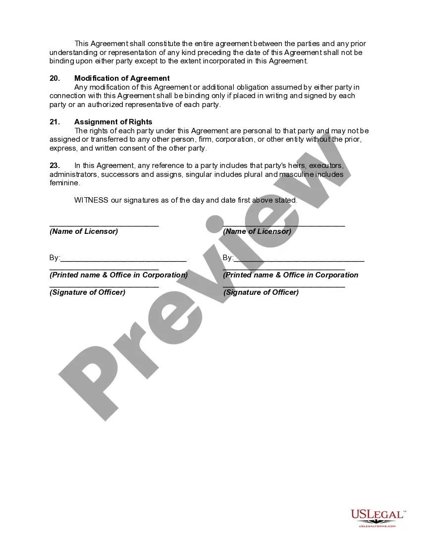 Get License of Rights under Patent Preview License of Rights under Patent