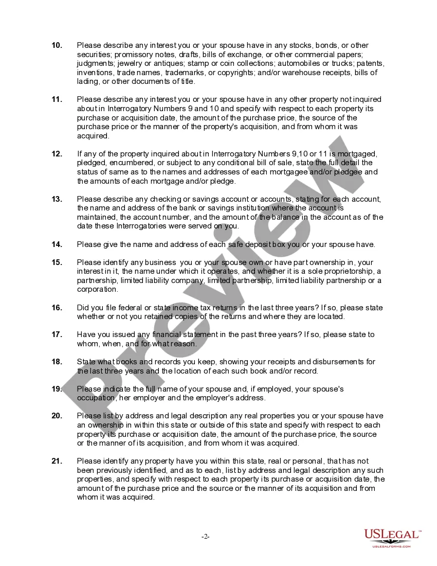Get Interrogatories in Federal Court to Judgment Debtor in General and Preview Interrogatories in Federal Court to Judgment Debtor in General and