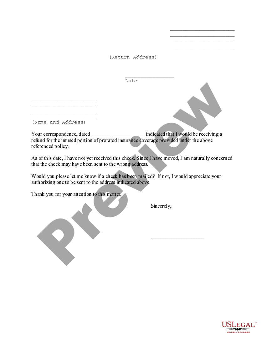 Change of Address Awaiting Refund US Legal Forms