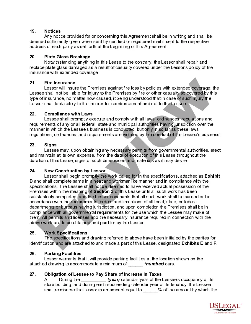 Get Lease of Commercial Building with Lessor to Construct Building Preview Lease of Commercial Building with Lessor to Construct Building