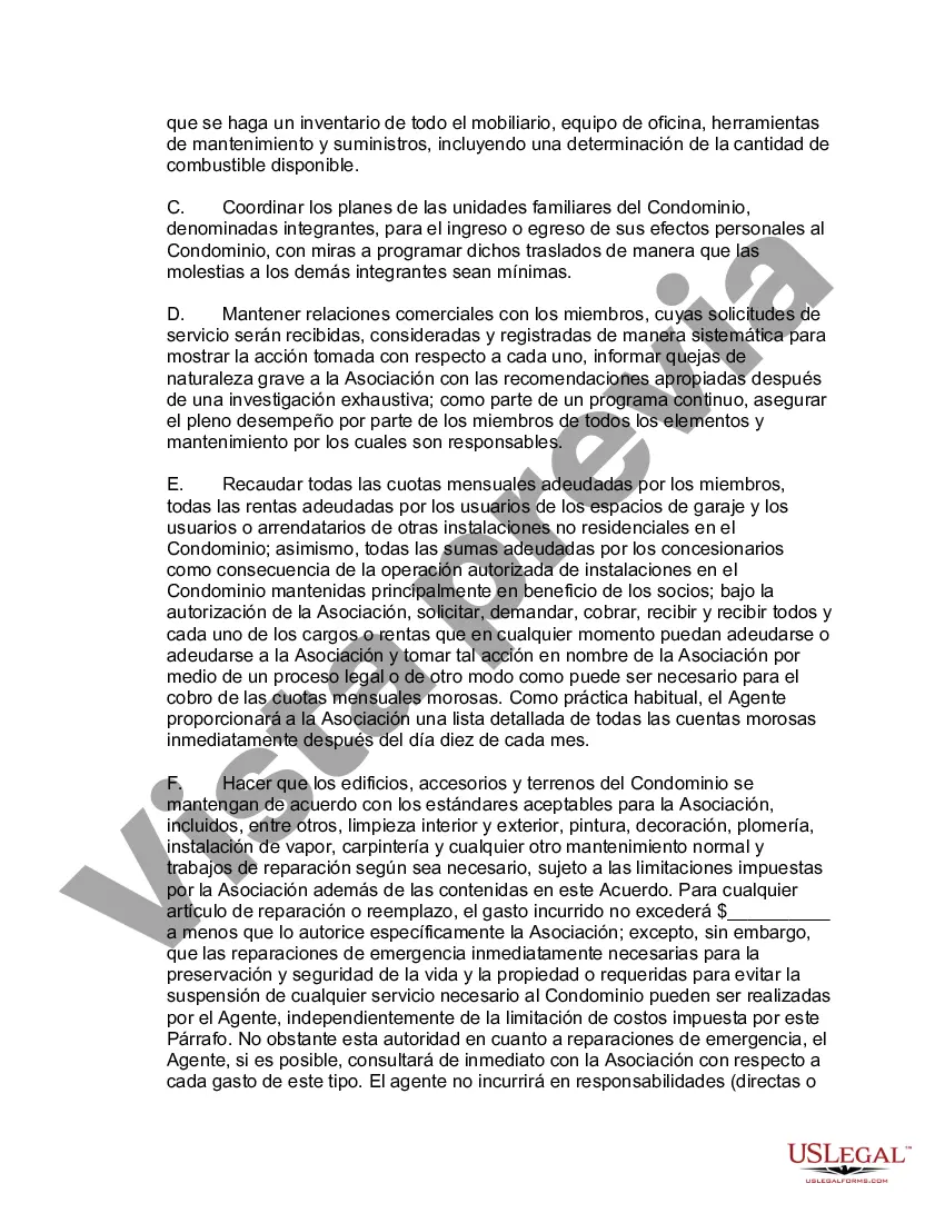 Preview Acuerdo de Administración entre la Asociación de Condóminos y la Administración