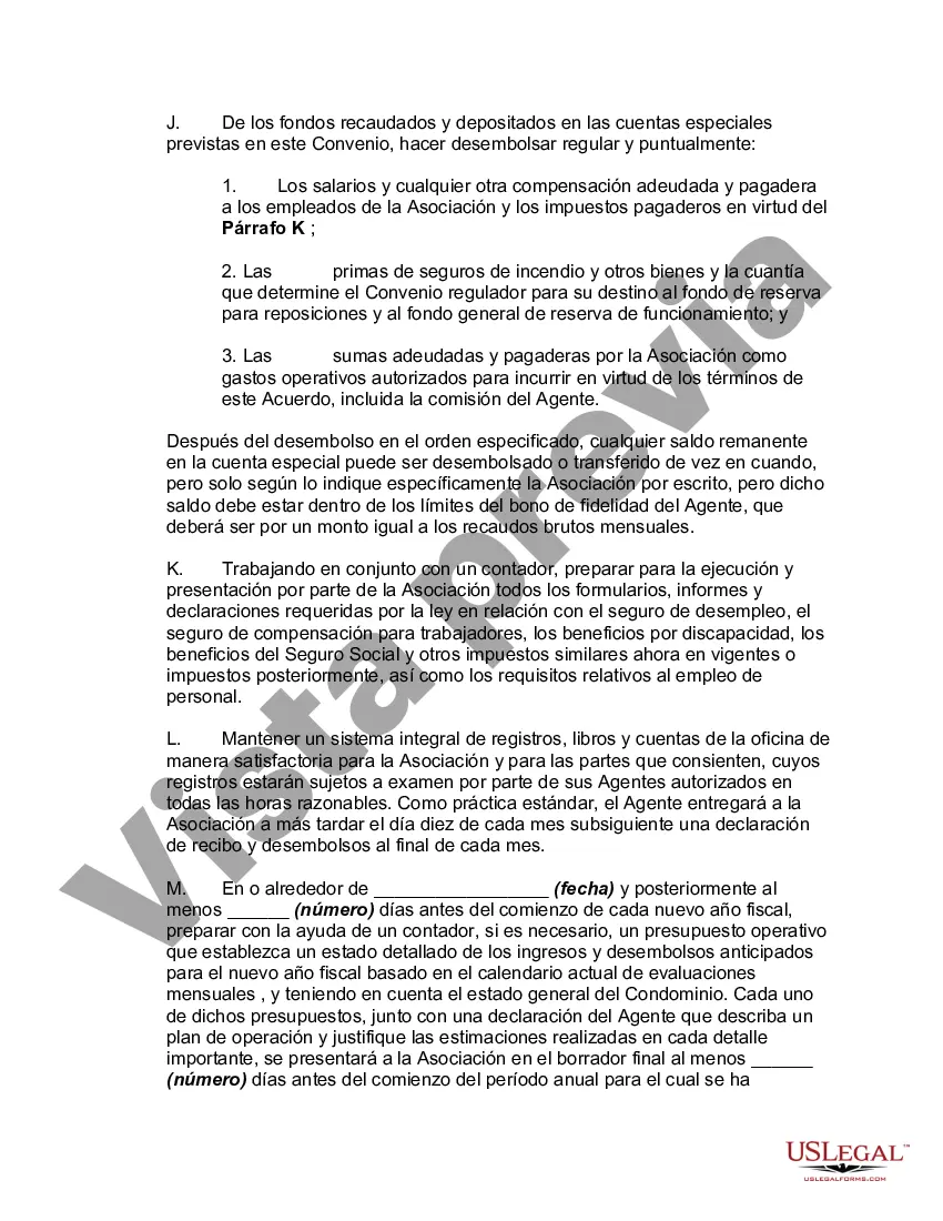 Preview Acuerdo de Administración entre la Asociación de Condóminos y la Administración