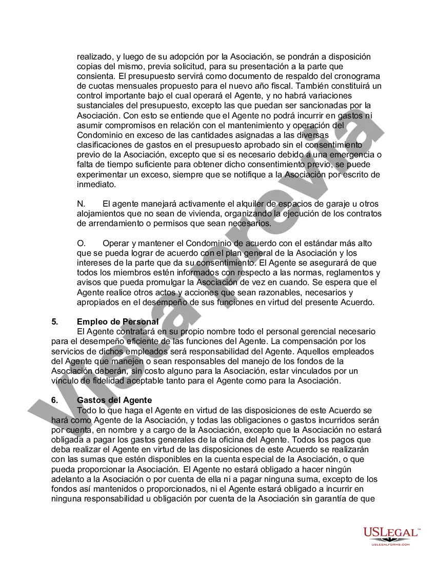 Preview Acuerdo de Administración entre la Asociación de Condóminos y la Administración