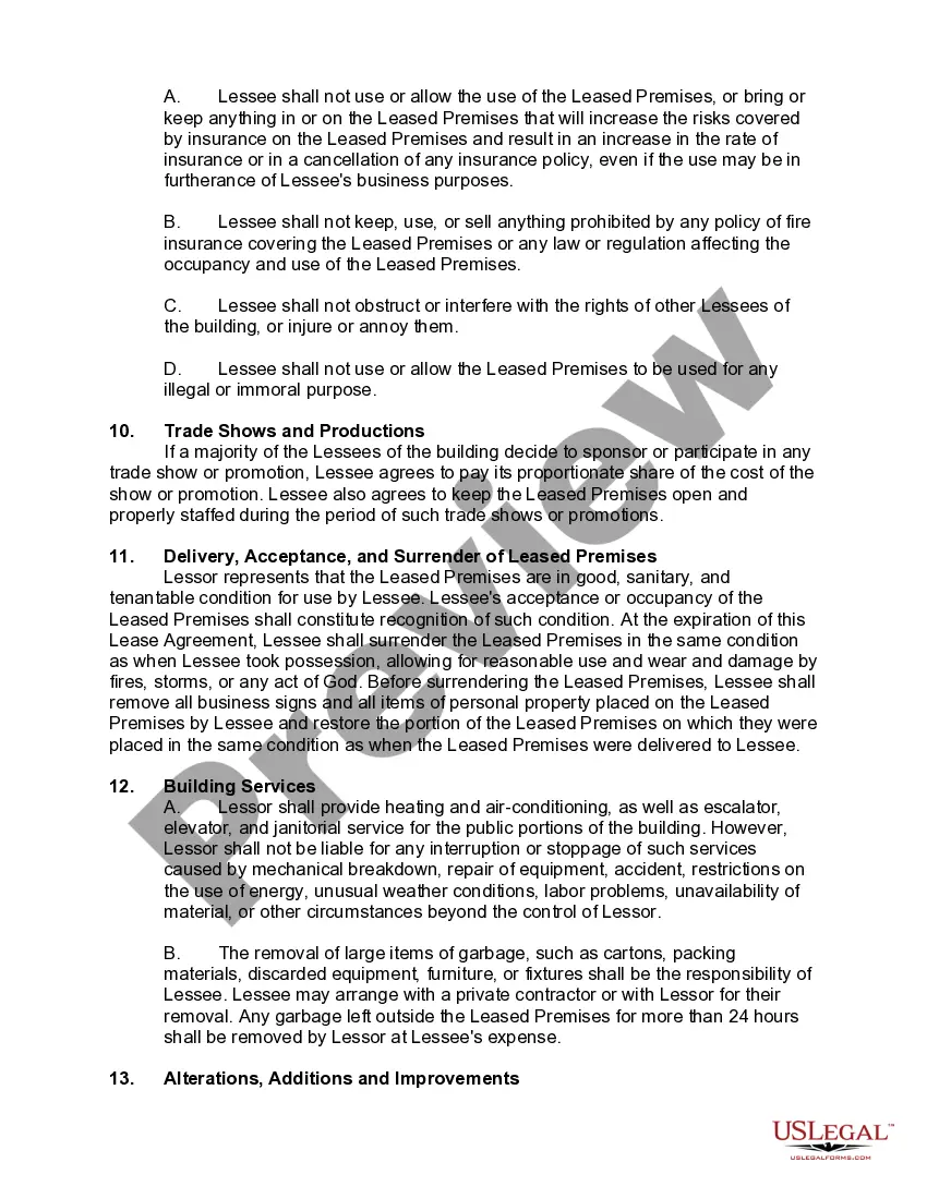 Preview Lease of Showroom