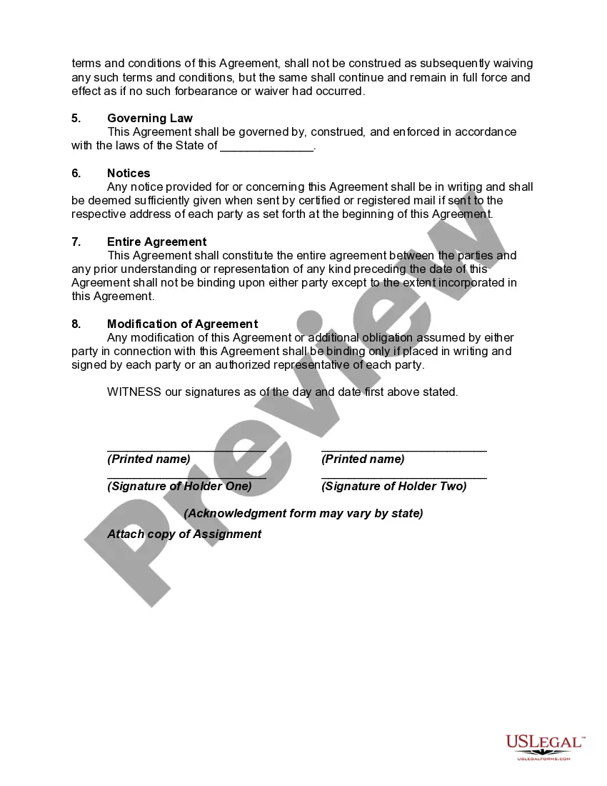 Get Agreement between Joint Patent Holders with Title of one Holder Assigned Preview Agreement between Joint Patent Holders with Title of one Holder Assigned