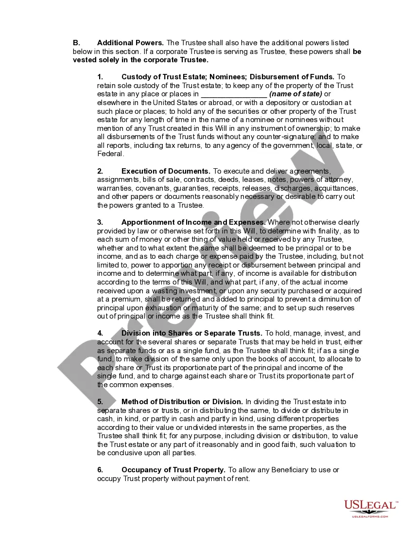 Get Married Person's Will with Children with a Credit Shelter Trust for Spouse Preview Married Person's Will with Children with a Credit Shelter Trust for Spouse