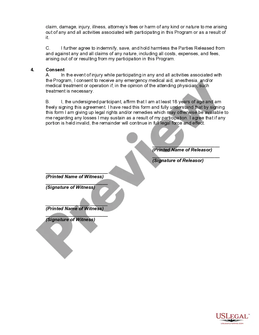 Get Informed Consent, Waiver and Release of Liability Agreement Regarding Emergency Response Team Program Preview Informed Consent, Waiver and Release of Liability Agreement Regarding Emergency Response Team Program