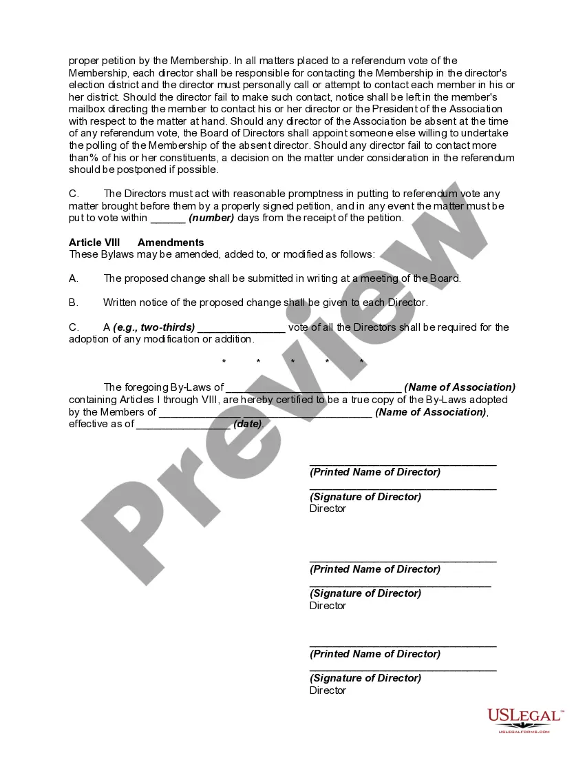 Get Bylaws of Unincorporated Association of Subdivision Residents Preview Bylaws of Unincorporated Association of Subdivision Residents