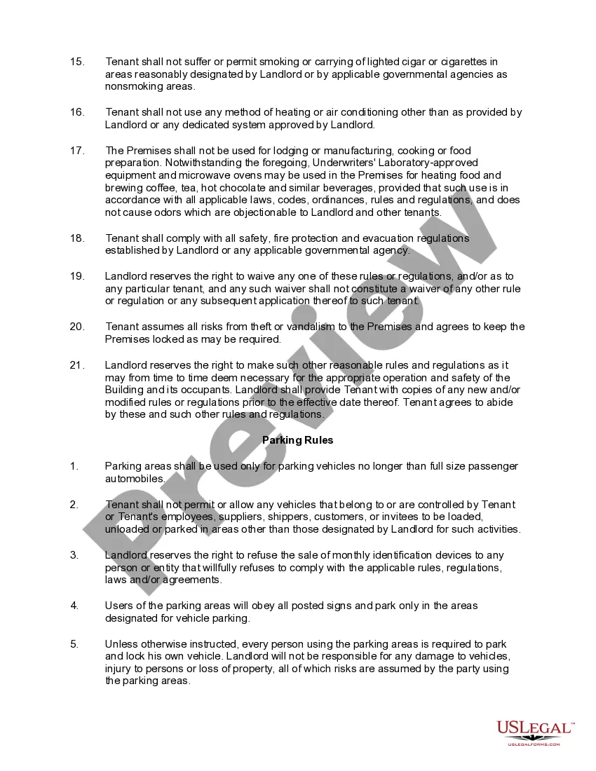 Get Rider to Lease of Office Building with Rules and Regulations Including Preview Rider to Lease of Office Building with Rules and Regulations Including