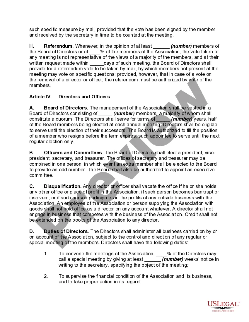 Preview Bylaws of a Cooperative Association of Consumers