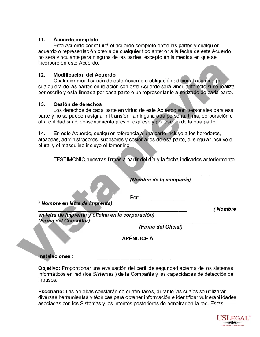 Preview Acuerdo de piratería ética para la seguridad de redes externas: prueba de penetración no anunciada