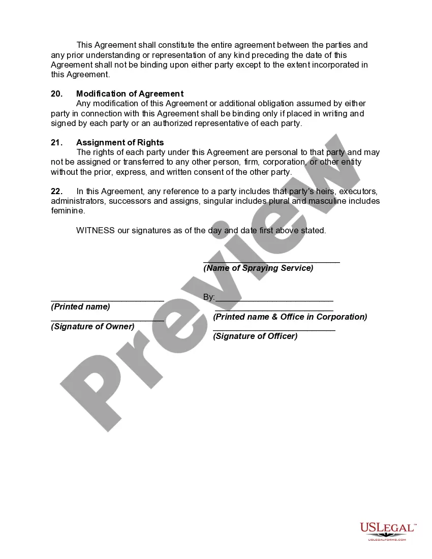 Preview Weed Spraying Agreement