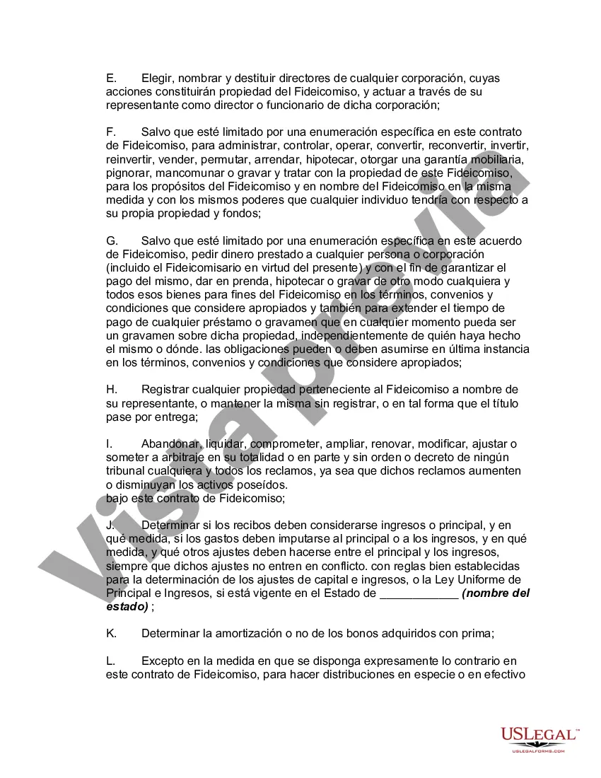 Preview Acuerdo de Fideicomiso Ciego para Individuo Privado en Oposición al Gobierno