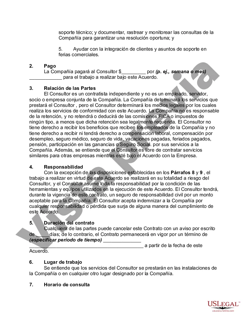 Preview Acuerdo con el consultor para proporcionar servicios de soporte de software