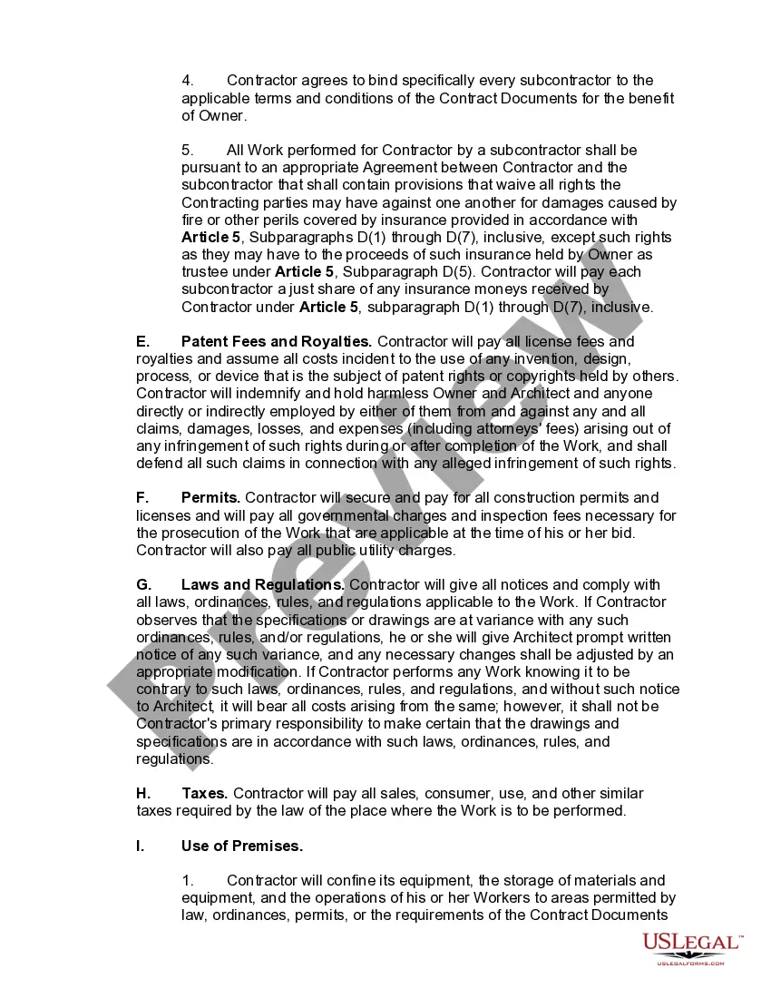 Get Contract for Construction of a Building with Architect to be Owner's Representative during the Construction Period Preview Contract for Construction of a Building with Architect to be Owner's Representative during the Construction Period