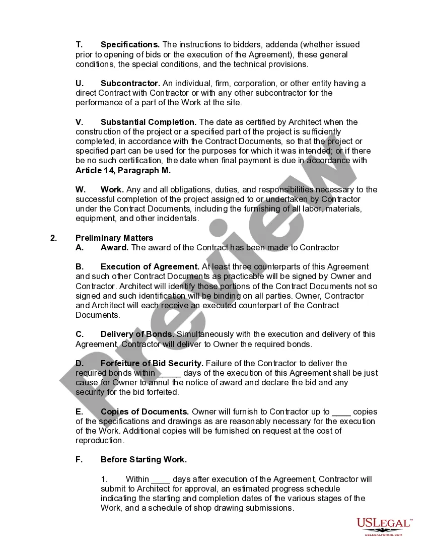 Get Contract for Construction of a Building with Architect to be Owner's Representative during the Construction Period Preview Contract for Construction of a Building with Architect to be Owner's Representative during the Construction Period
