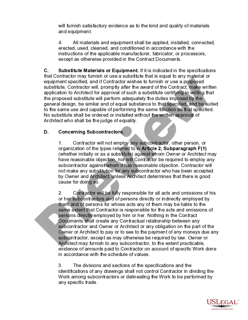 Get Contract for Construction of a Building with Architect to be Owner's Representative during the Construction Period Preview Contract for Construction of a Building with Architect to be Owner's Representative during the Construction Period