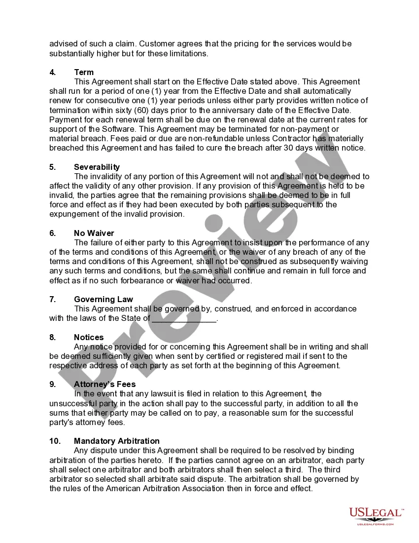 Get Software Maintenance and Technical Support Agreement Preview Software Maintenance and Technical Support Agreement