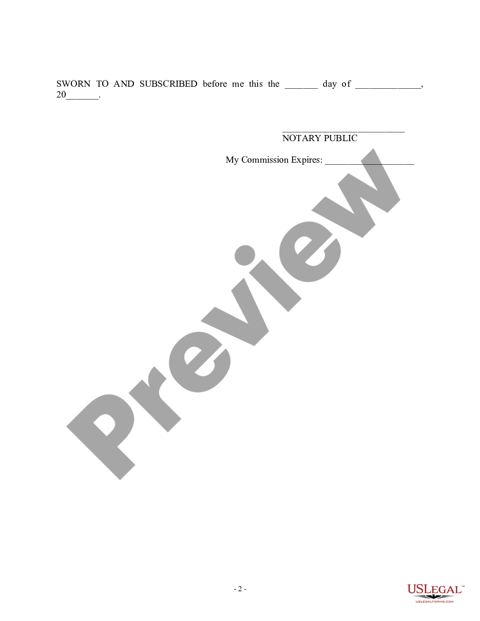 page 1 Affidavit of Death of Joint Tenant by Surviving Joint Tenant preview
