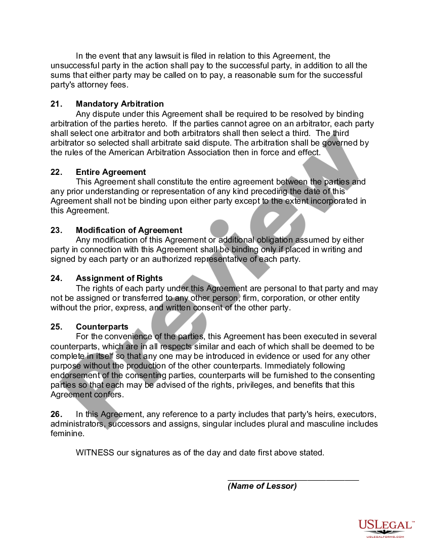 Aircraft Lease Agreement with Option to Purchase | US Legal Forms