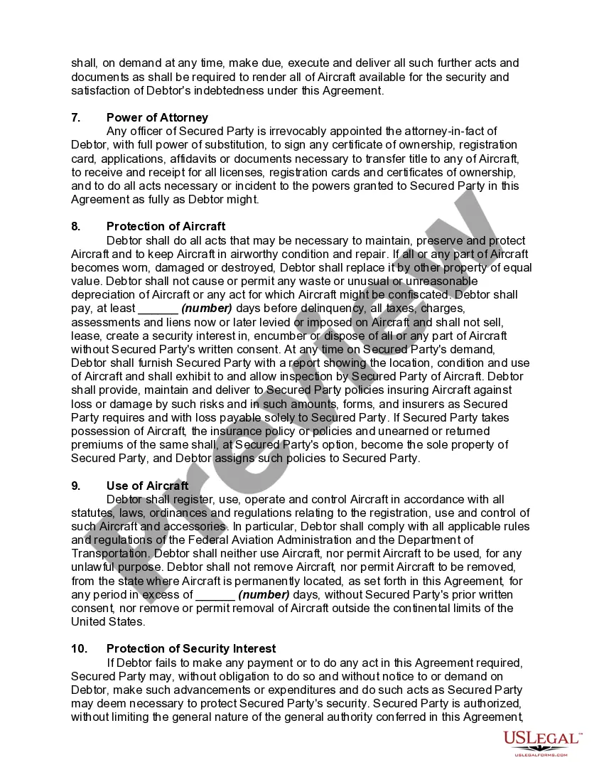 Get Security Agreement Regarding Aircraft and Equipment Preview Security Agreement Regarding Aircraft and Equipment
