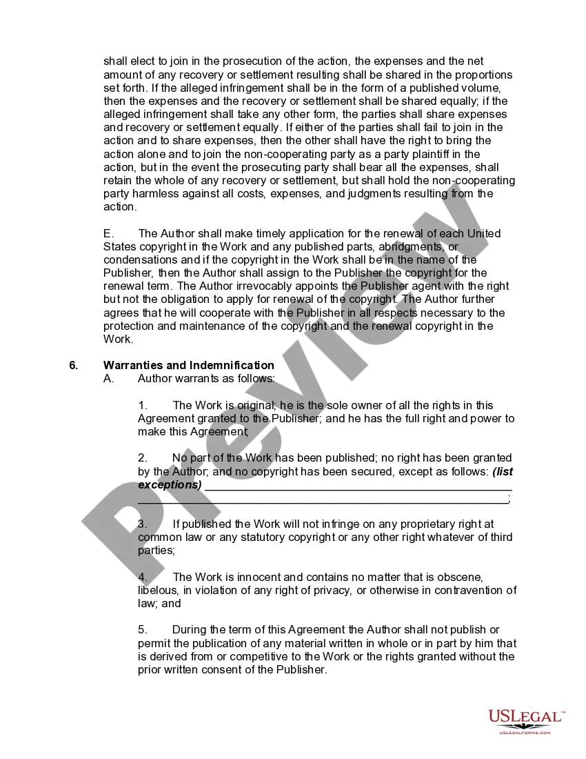Get Publishing Contract Including Right to License Work in Book Form as well as Media other than Book Form Preview Publishing Contract Including Right to License Work in Book Form as well as Media other than Book Form