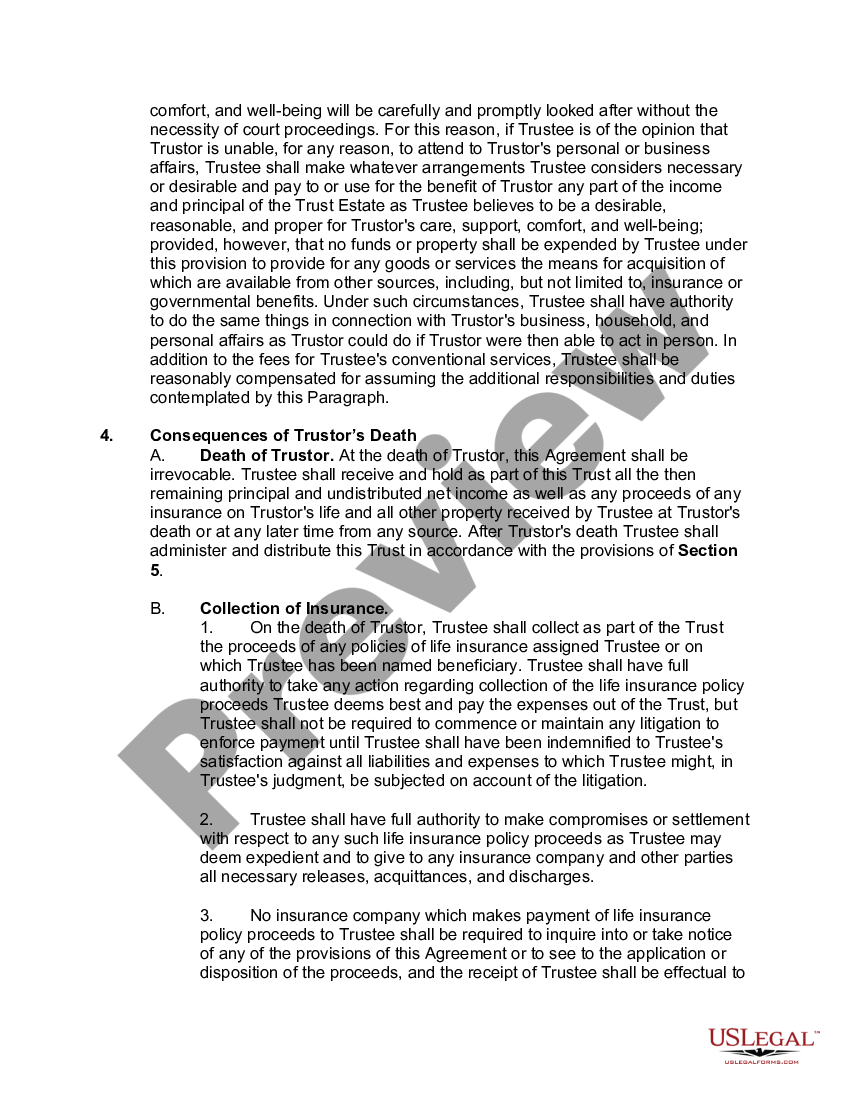 Marital Deduction Trust - Trust A And Bypass Trust B - Trust B | US ...