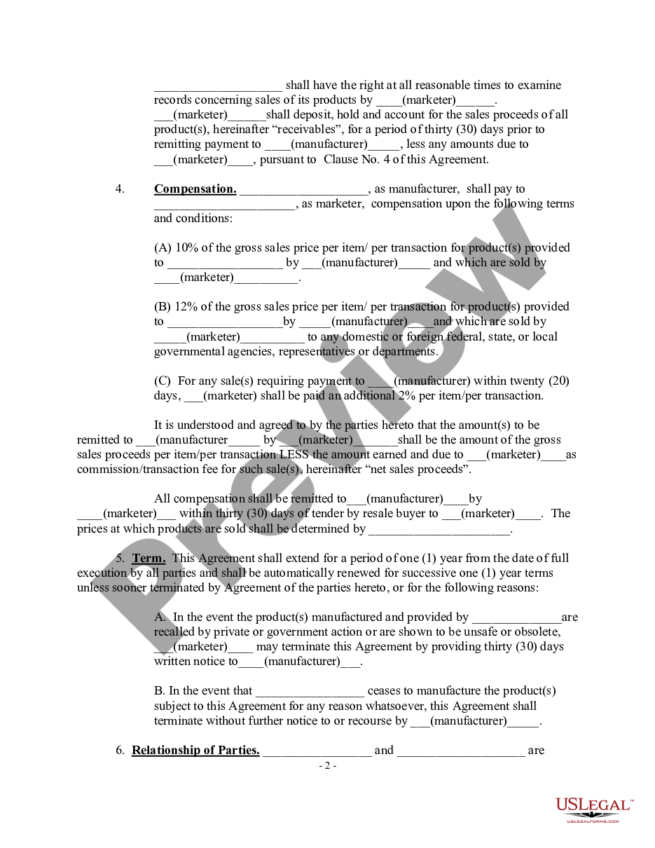 page 1 Marketing and Participating Internet Agreement preview