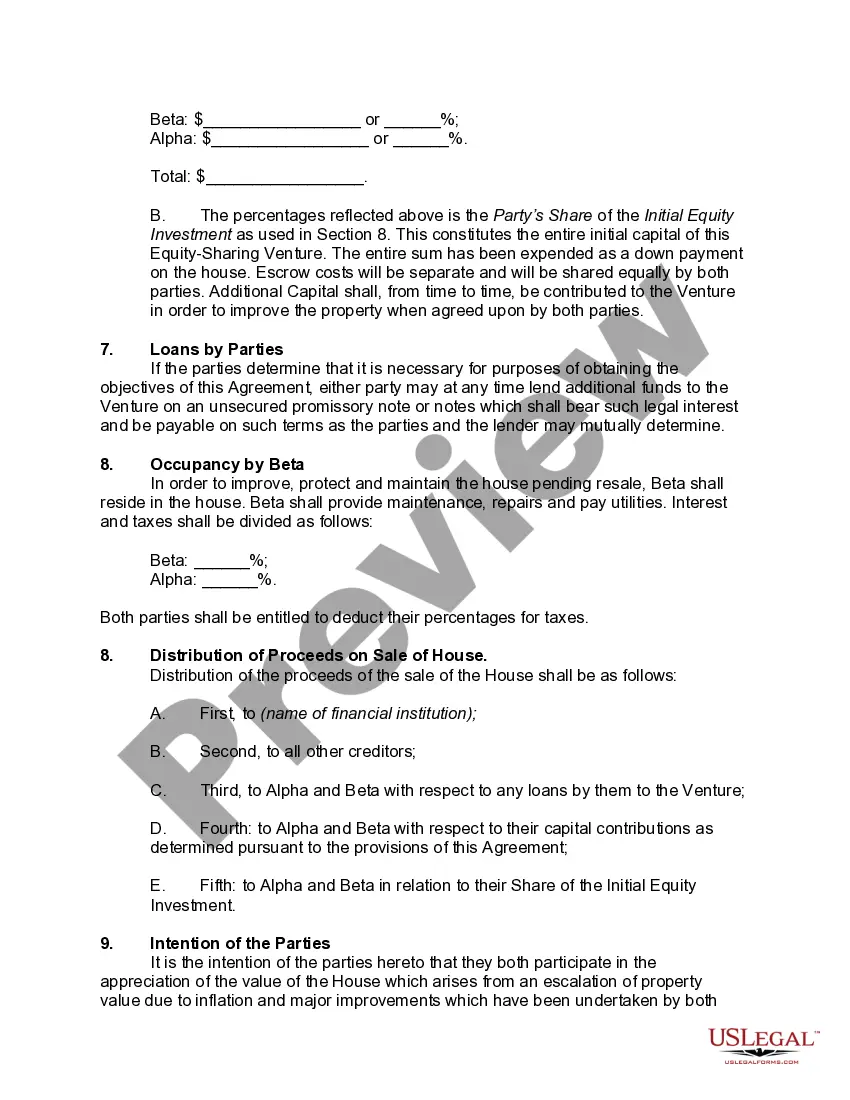 Preview Equity Share Agreement