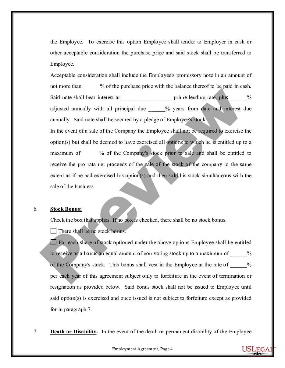 page 3 Complex Employment Agreement preview