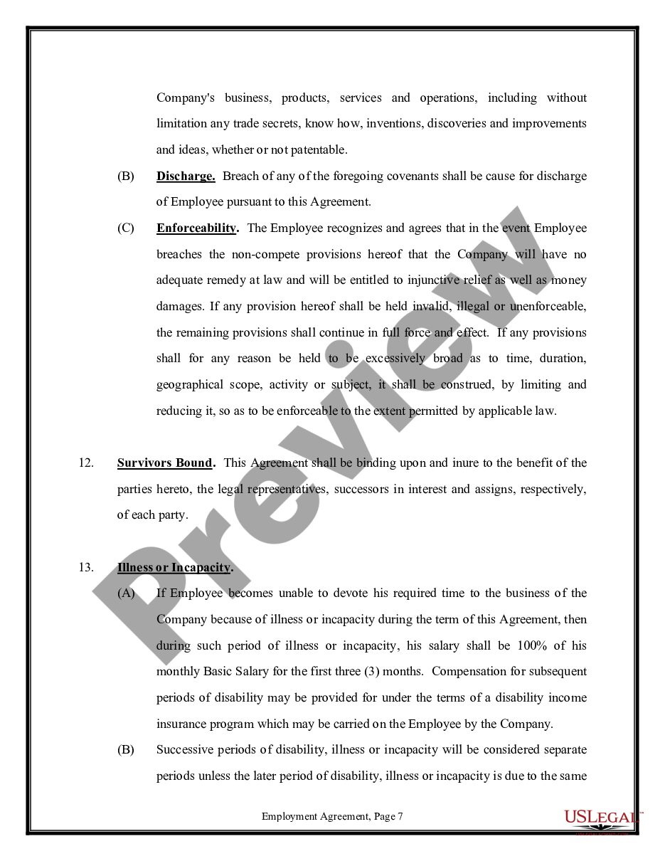 page 6 Complex Employment Agreement preview