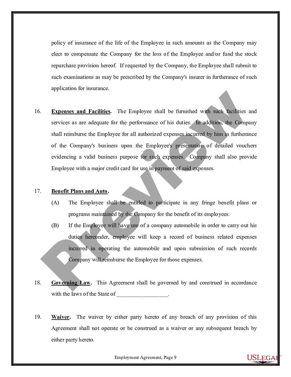 page 8 Complex Employment Agreement preview