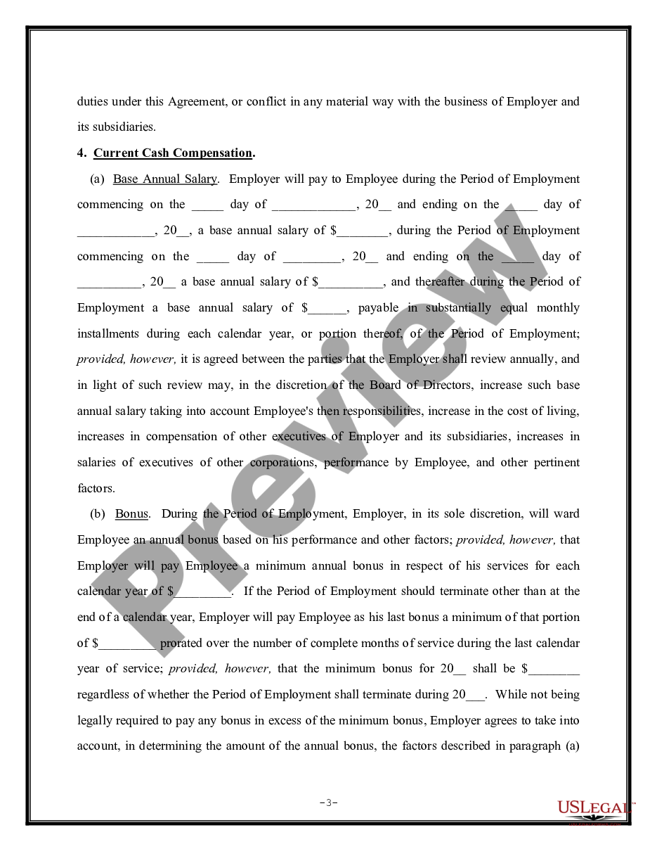 form Employment Agreement preview