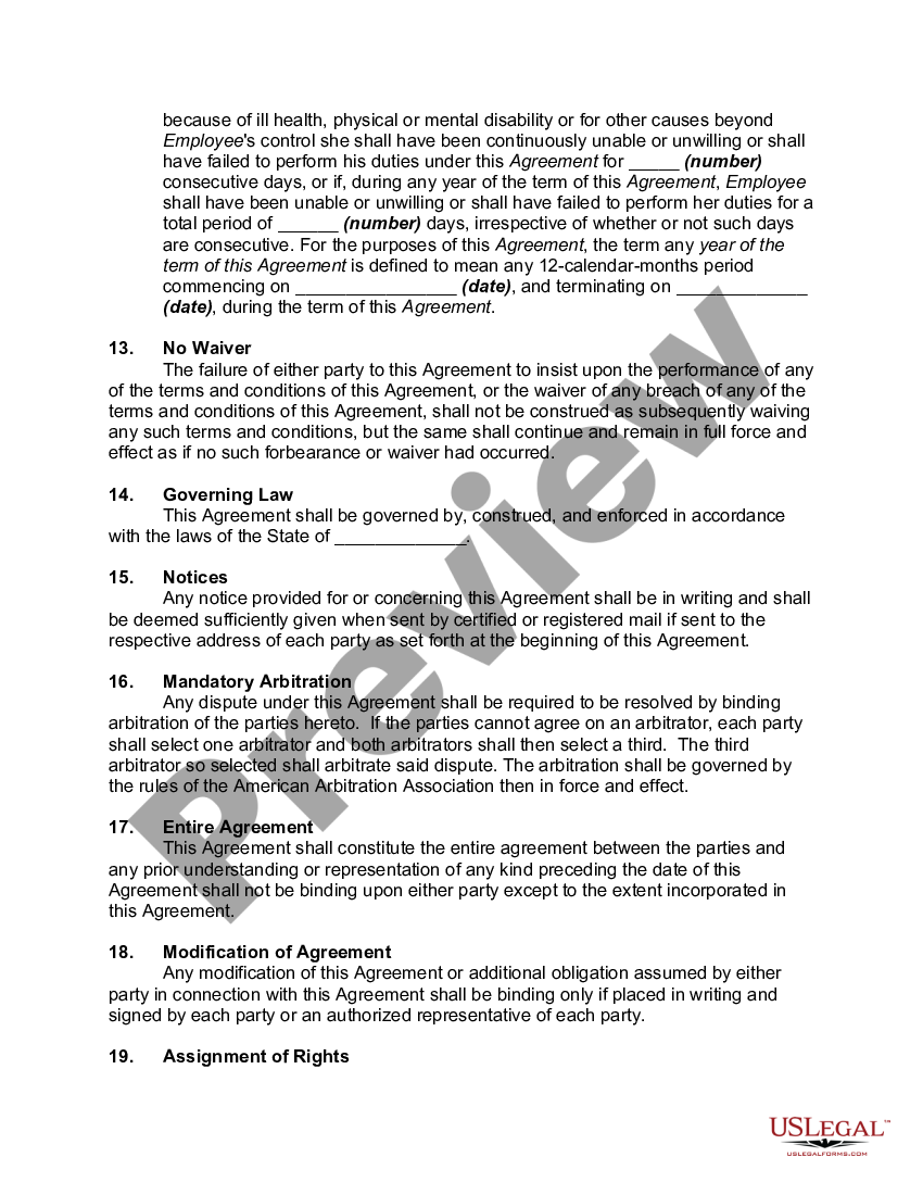 Employment Agreement of Beautician or Stylist at Long Term Care ...