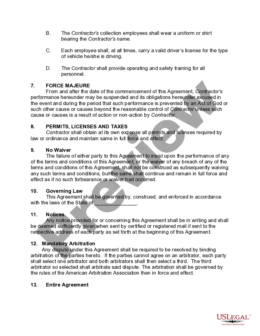 Get Contract to Clean Out Houses, Garages and Storage Buildings of Unwanted Materials and Waste Preview Contract to Clean Out Houses, Garages and Storage Buildings of Unwanted Materials and Waste