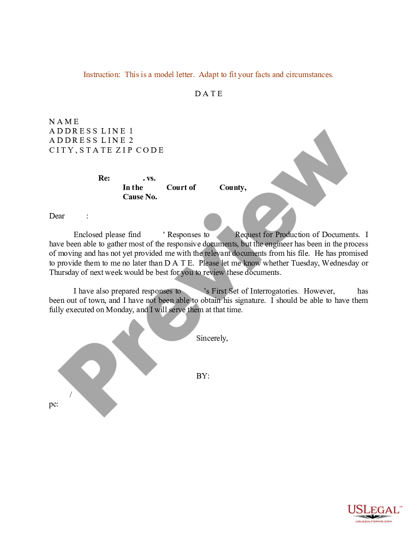 Letter Documents Template With Enclosures | US Legal Forms