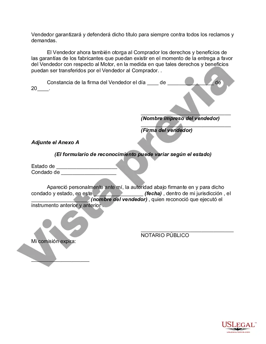 Preview Factura de Venta de Motor de Aeronave y Documentación