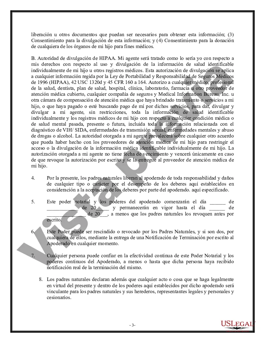 Get Poder notarial para el cuidado de un niño o niños menores de edad Preview Poder notarial para el cuidado de un niño o niños menores de edad
