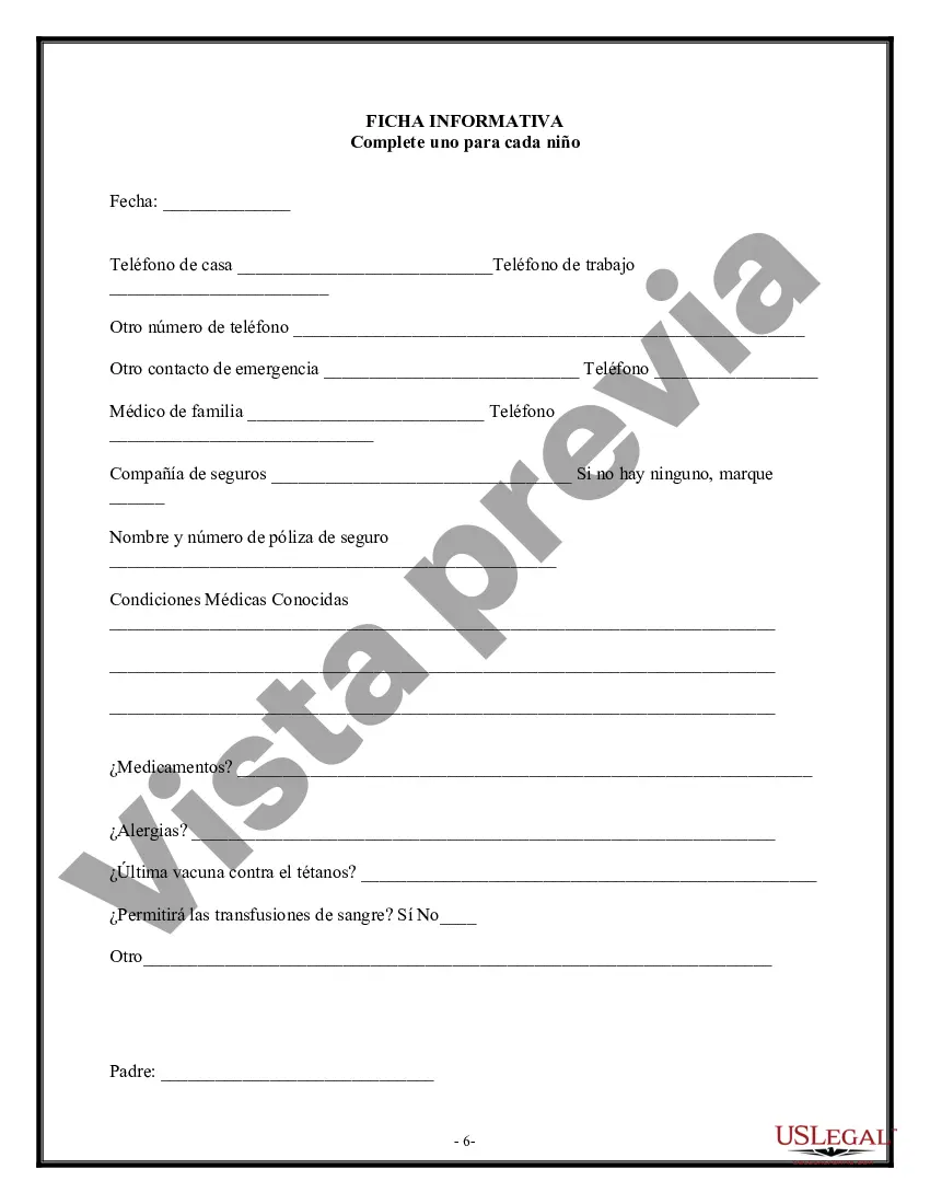 Get Poder notarial para el cuidado de un niño o niños menores de edad Preview Poder notarial para el cuidado de un niño o niños menores de edad