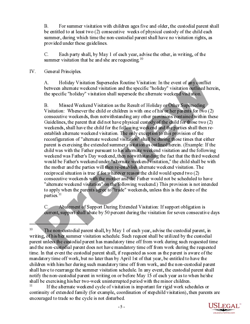 Get Visitation Guidelines Preview Visitation Guidelines