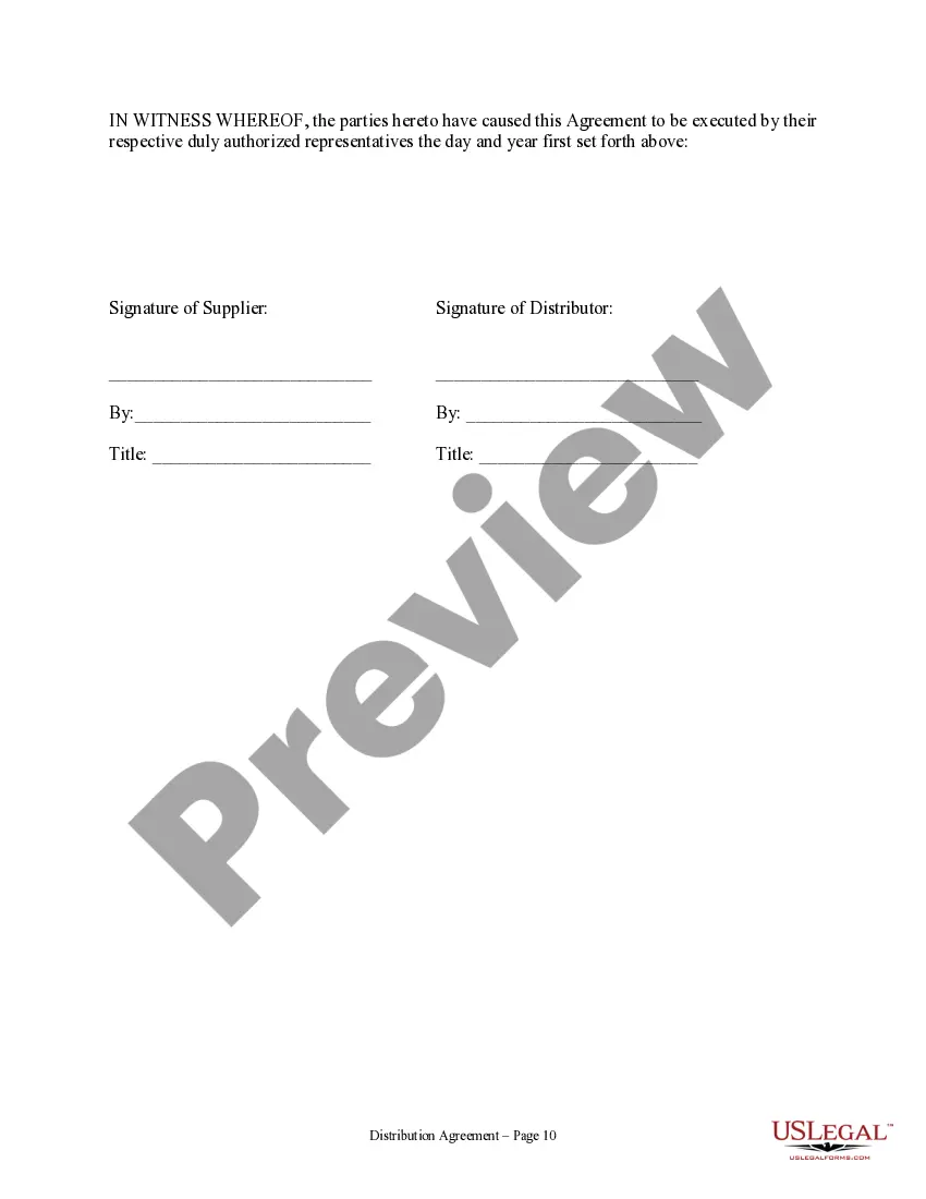 Get Distribution Agreement Preview Distribution Agreement