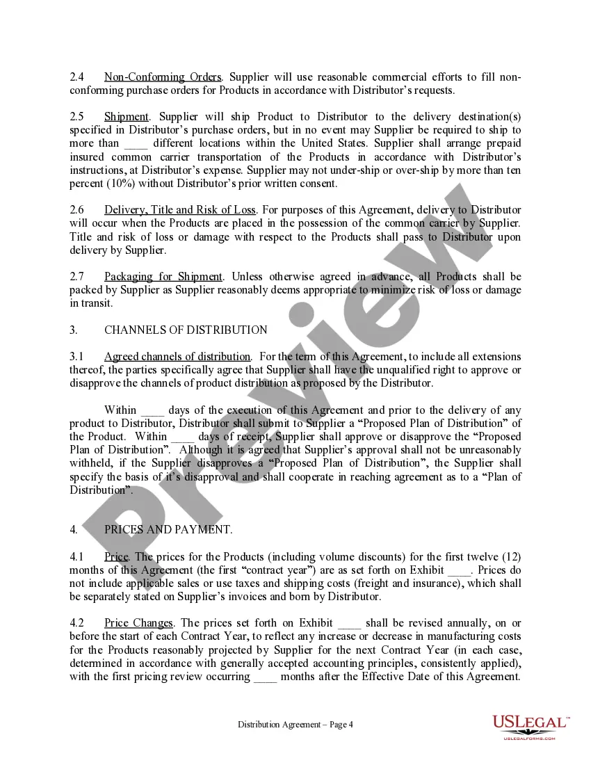 Get Distribution Agreement Preview Distribution Agreement
