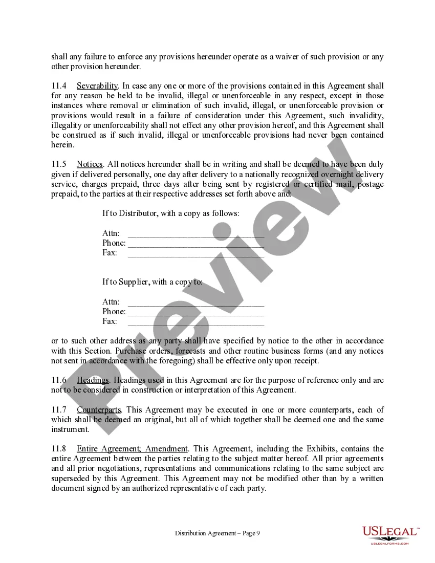 Get Distribution Agreement Preview Distribution Agreement