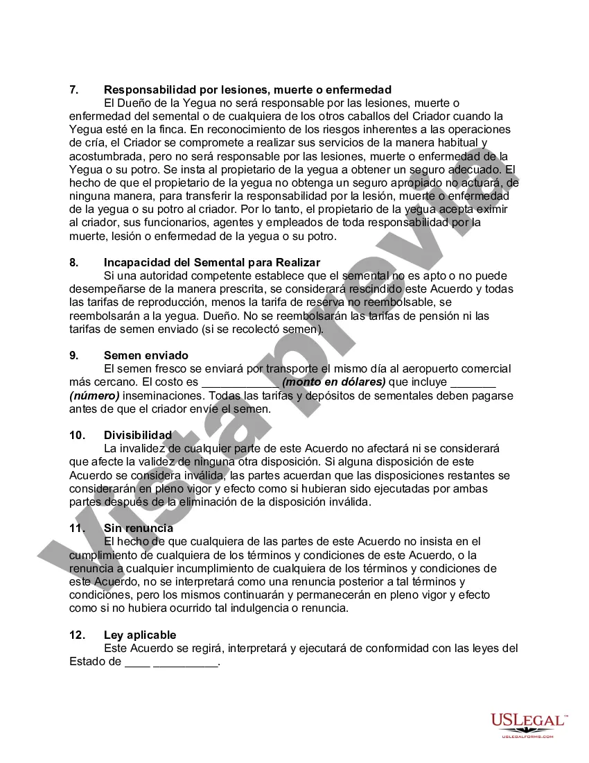 Preview Contrato de Servicios de Cría de Sementales
