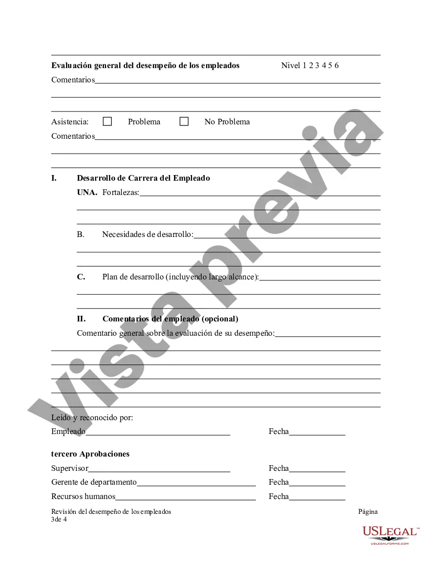 Preview Revisión del desempeño de los empleados