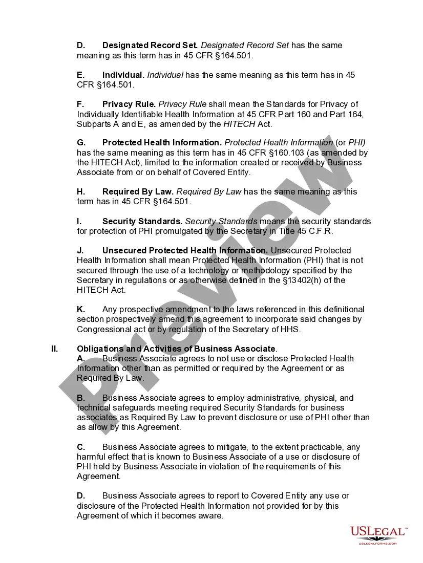 Get Rider or Collateral Agreement to HIPAA Privacy Compliance Agreement for Business Associates - HITECH Act Preview Rider or Collateral Agreement to HIPAA Privacy Compliance Agreement for Business Associates - HITECH Act