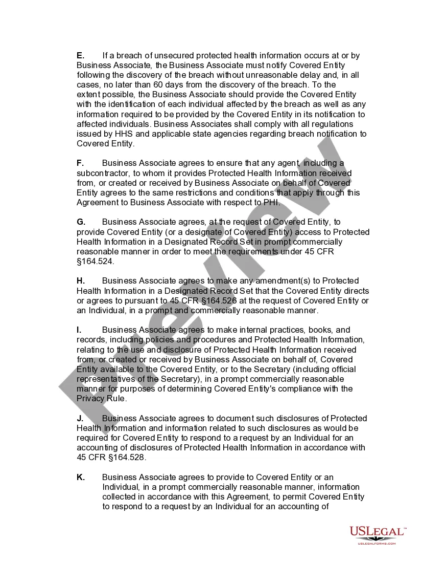 Get Rider or Collateral Agreement to HIPAA Privacy Compliance Agreement for Business Associates - HITECH Act Preview Rider or Collateral Agreement to HIPAA Privacy Compliance Agreement for Business Associates - HITECH Act