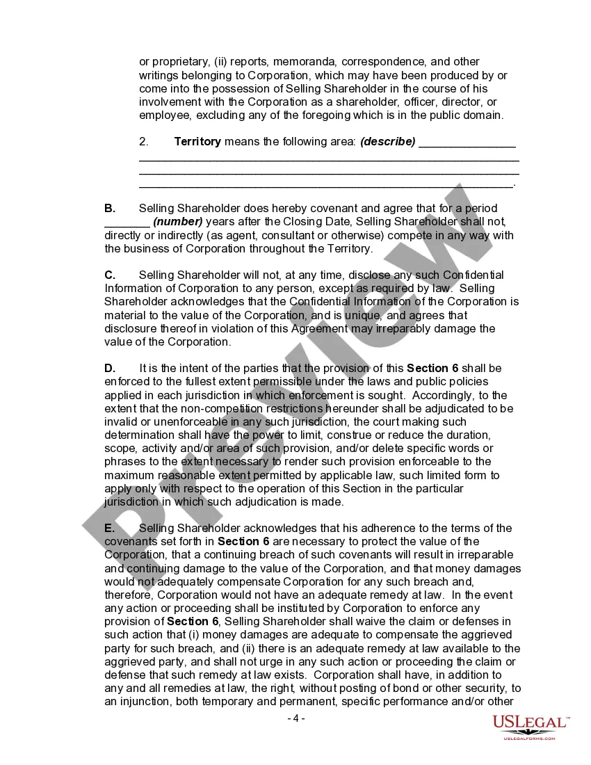 Preview Buy-Sell Agreement between Two Shareholders of Closely Held Corporation